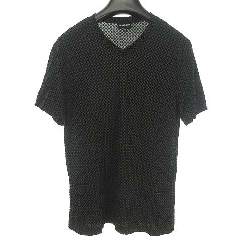 ジョルジオアルマーニ GIORGIO ARMANI 黒タグ Vネック カットソー T 