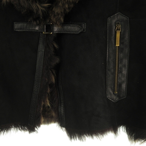 ロンシャンムートンコート 美品 黒 ロングコートコレクション