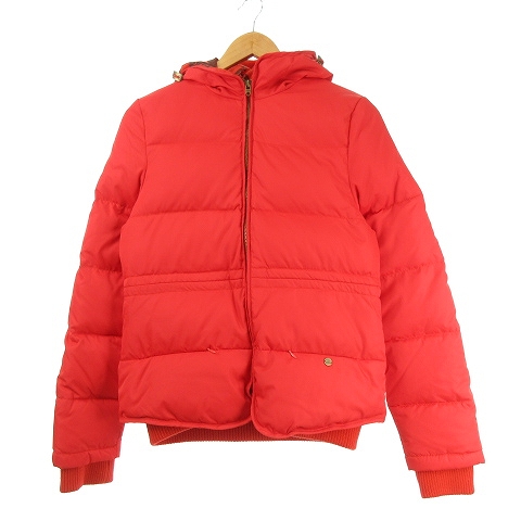 ディーゼル Diesel フーディー ダウンジャケット リブ付き 総柄裏地 S 赤 レッド Ibo25 0729 メンズ 053 ベクトルパーク