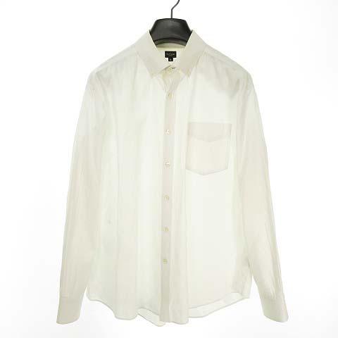 ポールスミス Paul Smith ワイシャツ ドレスシャツ シャドーチェック コットン 長袖 2l ホワイト Ibo25 メンズ 053 ベクトルパーク