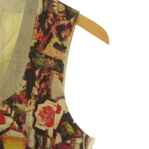 ポールスミス PAUL SMITH 花柄 リネン ジレ ベスト シンチバック