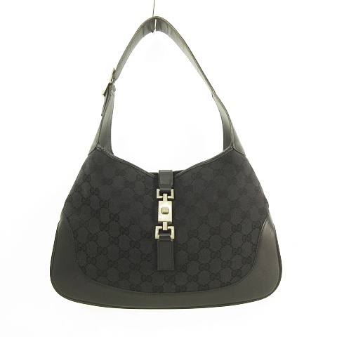 グッチ GUCCI ジャッキー ワンショルダーバッグ キャンバス × レザー 