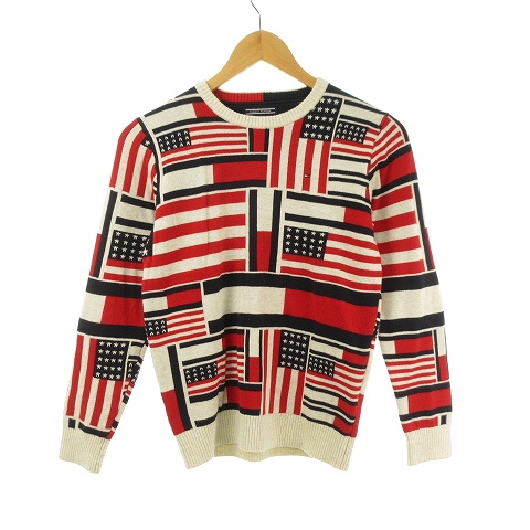 トミーヒルフィガー TOMMY HILFIGER 17AW ニット セーター 総柄 ロゴ 