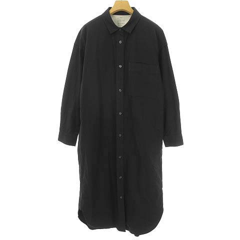 無印良品 良品計画 l35a1s シャツ ワンピース ロング マキシ 長袖 M L ネイビー レディース 053 ベクトルパーク