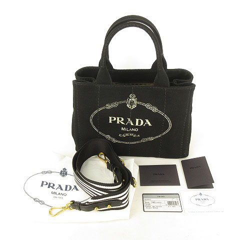 プラダ PRADA カナパ 1BG439 NERO TALCO ハンドバッグ トート  