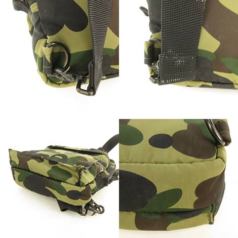 ポーター PORTER エイプ A BATHING APE コラボ 1stカモ 迷彩 ボディ 