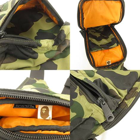 ポーター PORTER エイプ A BATHING APE コラボ 1stカモ 迷彩 ボディ 