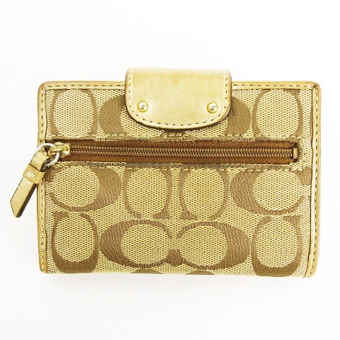 コーチ COACH シグネチャー ターンロック ウォレット 財布 二