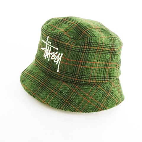 ステューシー STUSSY バケットハット アウトドアハット 帽子 チェック 