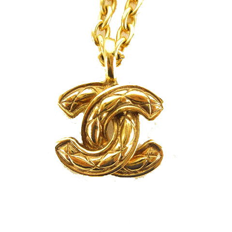 シャネル CHANEL ヴィンテージ ココマーク マトラッセ ネックレス  
