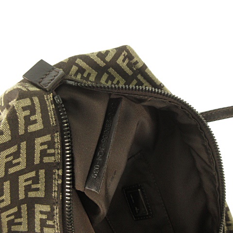 フェンディ FENDI ズッキーノ キャンバス レザー ハンドバッグ