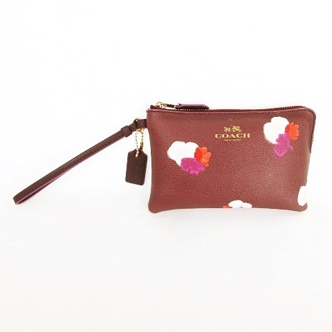 コーチ COACH F66175 コーナージップ リストレットポーチ ロゴ × 花柄