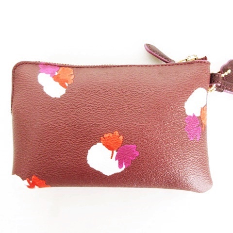 コーチ COACH F66175 コーナージップ リストレットポーチ ロゴ × 花柄