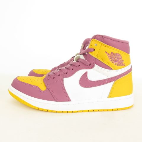 NIKE JORDAN1 黄紫 エアジョーダン ハイカット シューズ 紫/オレンジ