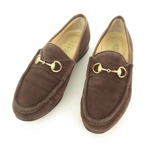 グッチ GUCCI オールドグッチ 100 255 スウェード ビット ローファー 