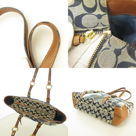コーチ COACH 12217 シグネチャー トートバッグ パッチワーク デニム 