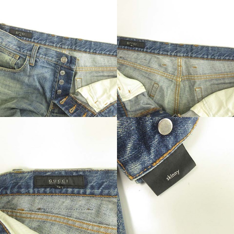 グッチ GUCCI 269293 XZ553 スキニー デニム パンツ ジーンズ 48