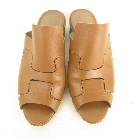 エルメス HERMES 181050Z ミュール ヒール サンダル パンプス Hロゴ  