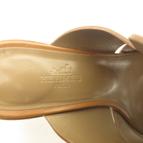 エルメス HERMES 181050Z ミュール ヒール サンダル パンプス Hロゴ  