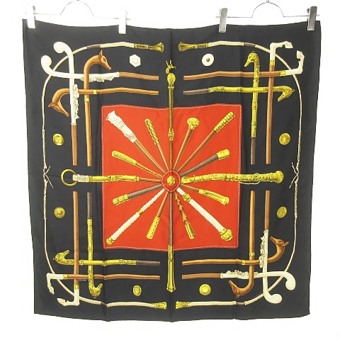 エルメス HERMES CANNES ET POMMEAUX カレ90 シルク スカーフ スクエア 