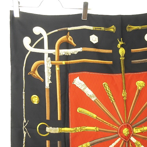 エルメス HERMES CANNES ET POMMEAUX カレ90 シルク スカーフ スクエア  