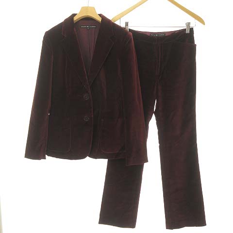 ラルフローレン RALPH LAUREN 美品 ベロア ベルベット シングル 2B  