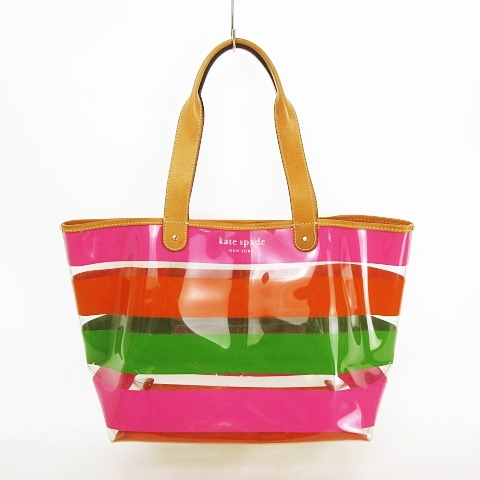 ケイトスペード KATE SPADE ビニールバッグ ビニールトート レザー 