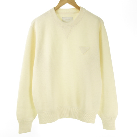 プラダ PRADA 21AW カシミヤ クルーネック セーター ニット 三角ロゴ 