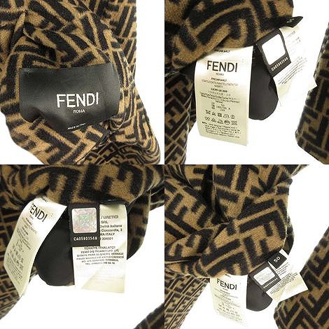 フェンディ FENDI 19AW ズッカ リバーシブル コート フーディー
