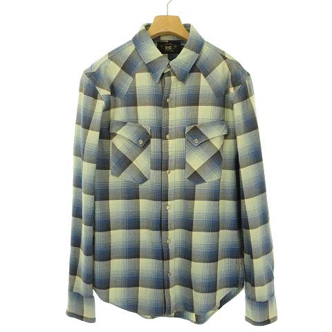 ダブルアールエル RRL 美品 2022 ブラッドツイル オンブレ チェック 