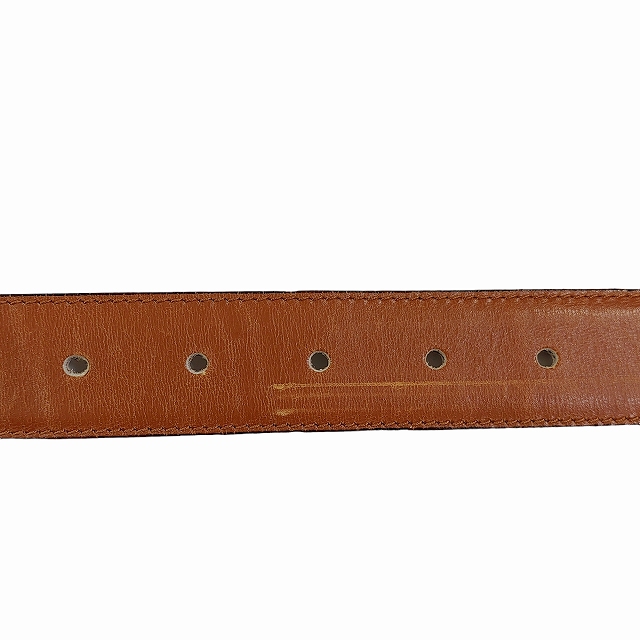 CELINE（セリーヌ）のヴィンテージ レザーベルト　ゴールド　トリオンフ セリーヌ CELINE ヴィンテージ トリオンフ 金具 ロゴ ベルト