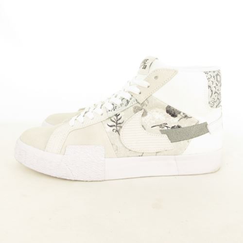 ナイキ エスビー NIKE SB Zoom Blazer Mid Prm Edge Floral White Grey 