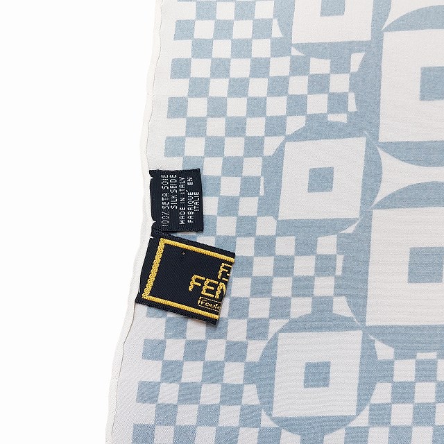 フェンディ FENDI シルク ズッカ柄 大判スカーフ ストール FF柄
