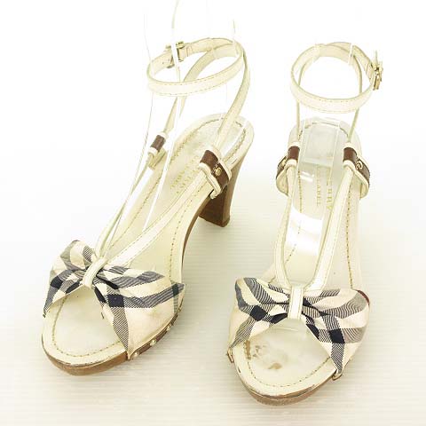 バーバリーブルーレーベル BURBERRY BLUE LABEL ウッド ヒール  