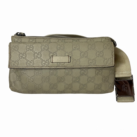 グッチ GUCCI 162916 グッチシマ レザー ボディバッグ ウエストバッグ 