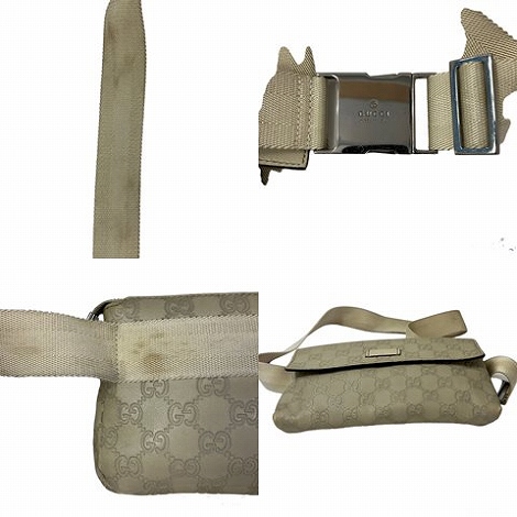 グッチ GUCCI 162916 グッチシマ レザー ボディバッグ ウエストバッグ