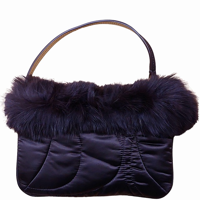 未使用品 コーチ COACH タグ付 1788 リストレット ファー付き ポーチ 