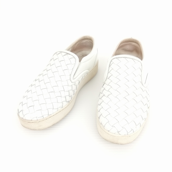ボッテガヴェネタ BOTTEGA VENETA イントレチャート レザー スリッポン  