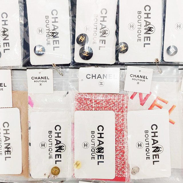 未使用品 シャネル CHANEL ヴィンテージ CCボタン 素材 材料 生地 布 