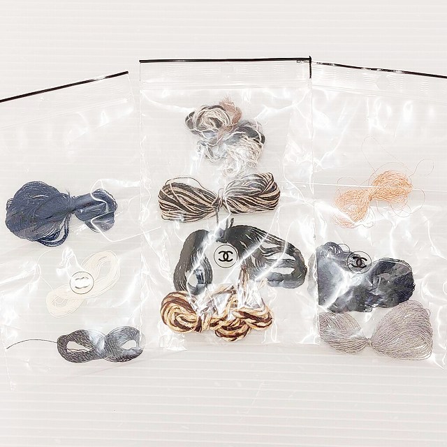 未使用品 シャネル CHANEL ヴィンテージ CCボタン 素材 材料 生地 布  