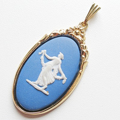ウェッジウッド WEDGWOOD 美品 ジャスパー ペンダントトップ チャーム 