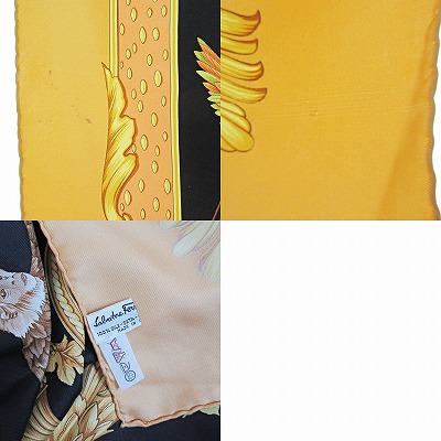 Salvatore Ferragamo◇マフラー/シルク/GRY/総柄/メンズ （Salvatore  