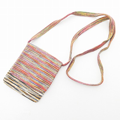 ミッソーニ MISSONI ミニショルダーバッグ サコッシュ ニット ボーダー 
