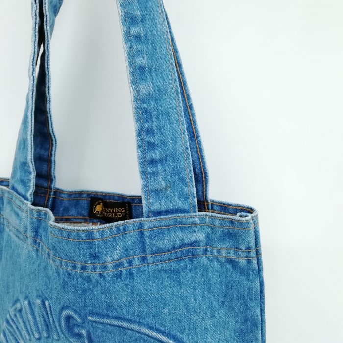 ハンティングワールド HUNTING WORLD エンボス ロゴ デニム トート