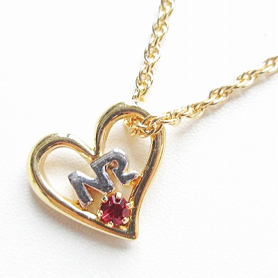 ニナリッチ NINA RICCI 美品 ネックレス ペンダント ロゴ ハート 