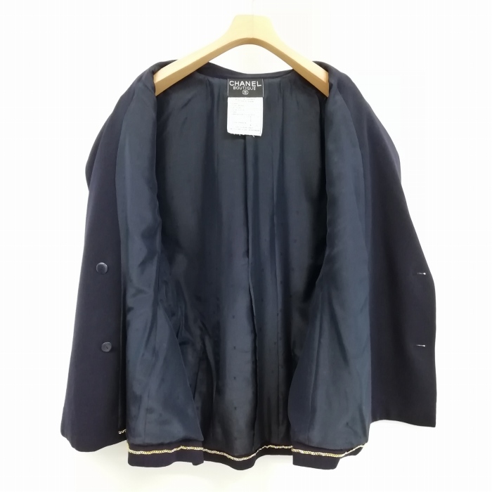 CHANEL ネイビー ダブルブレストジャケット