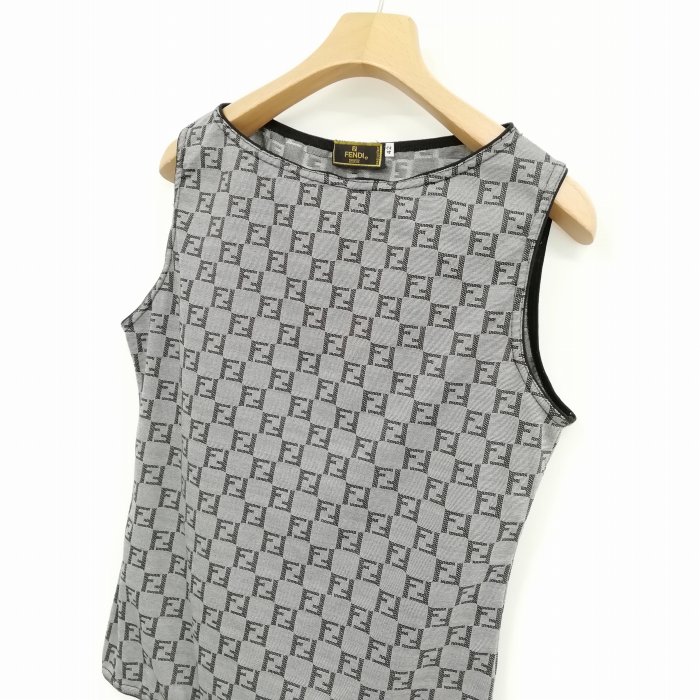 フェンディ FENDI mare ズッカ柄 総柄 ノースリーブ カットソー タンク  
