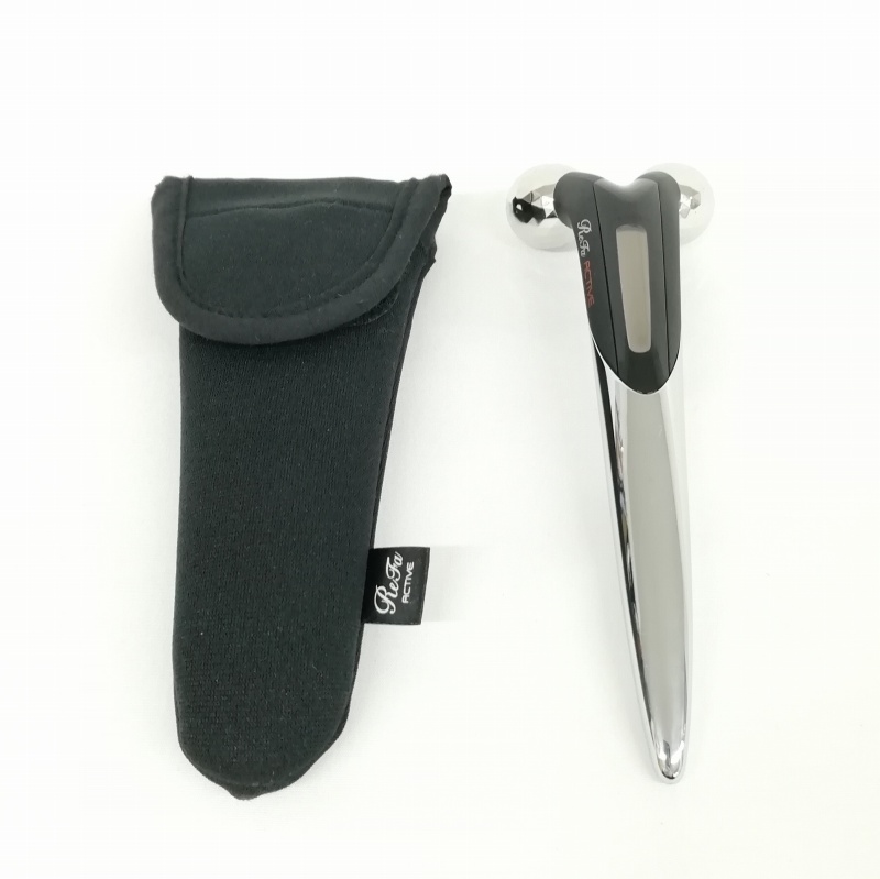 ReFa 刺々しい ACTIVE フェイスローラー シルバー ブラック