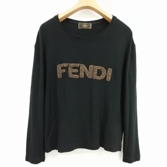 フェンディ FENDI maglia パイル 刺繍 ロゴ ロングスリーブ カットソー 