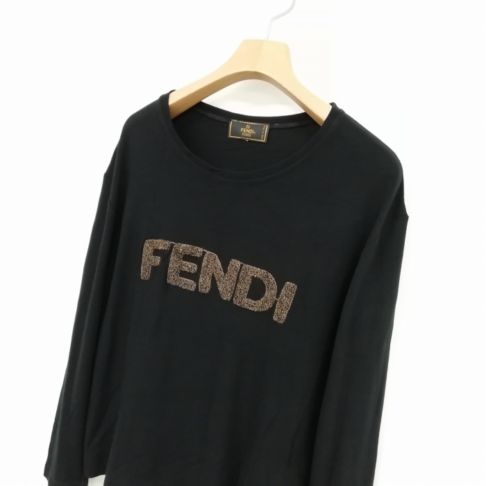 フェンディ FENDI maglia パイル 刺繍 ロゴ ロングスリーブ カットソー 